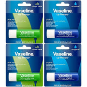Vaseline Lip Therapy Variety 4-Pack – Original + Aloe Vera Moisturizing Lip Balm with Vitamin E, 0.16 Oz Ea - Product Image