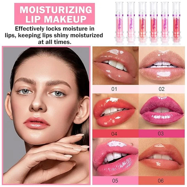 Korean Clear Lip Oil Gloss for Women,Ultra-Hydrating Lip Glow Oil with Chili Extract，Nourishing Lip Oil Tinted,Lip Plumpin...