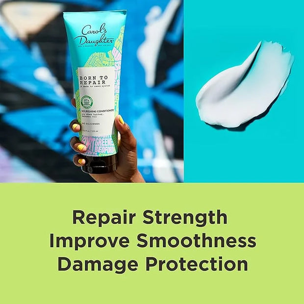 Carol's Daughter Born To Repair Nourishing Conditioner, Sulfate-Free Hair Care for Curly Hair with Shea Butter, 11 Fl Oz -...