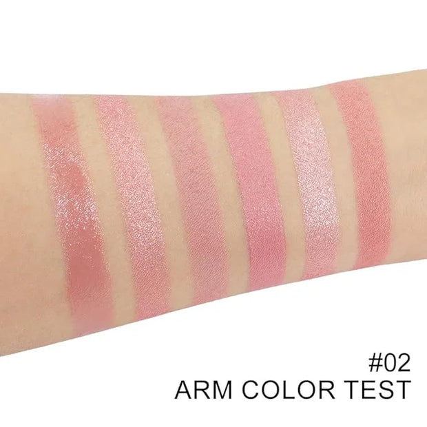 6-in-1 Cream & Powder Makeup Palette – Blush Highlighter & Eyeshadow, Matte & Shimmer Rose Nude Tones, Travel-Friendly Com...