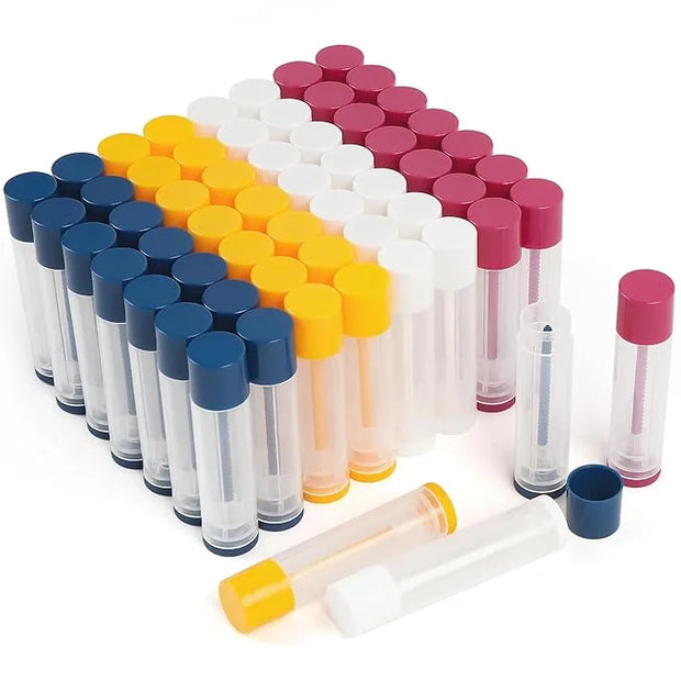 LotFancy Lip Balm Tubes, 60 Empty, Blue