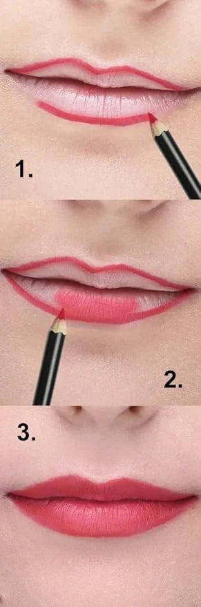 AKOAK Wooden Women's Lip Pencil, Waterproof Cosmetic Lipstick