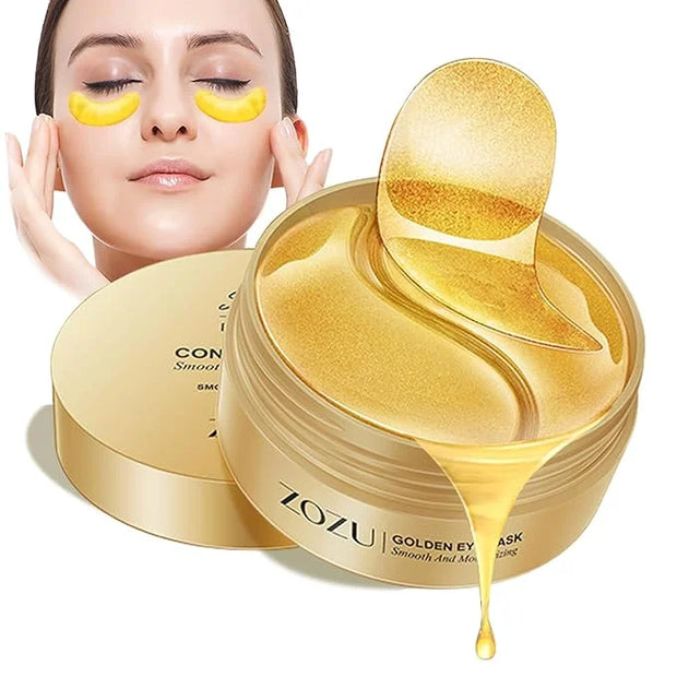 24K Gold Eye Masks, Crystal Collagen Eye Patches for Puffy Eyes, Reducing Fine Lines, Effectively Moisturizing Gold Eye Ma...