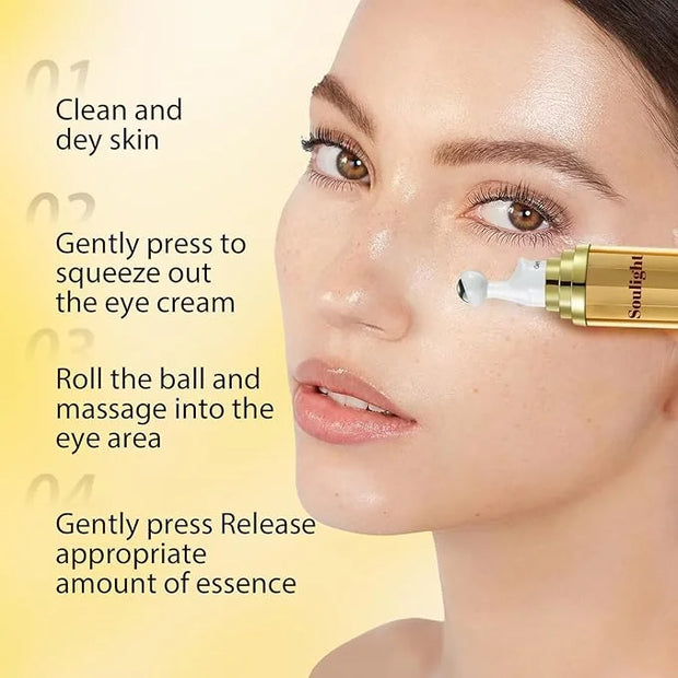 Soulight 5% Caffeine Eye Serum for Anti Aging | Reduce Dark Circles, Puffiness, Fine Lines & Wrinkles | Hyaluronic Acid & ...