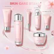 RadiantRise Cherry Blossom Moisturizing 6-Piece Skincare Set – Hydrating Facial Routine with Botanical Extracts, Giftable ...