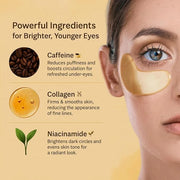Under Eye Patches with Caffeine, Collagen & Niacinamide (30 Pairs) – Hydrating Eye Mask for Puffy Eyes, Dark Circles, Wrin...