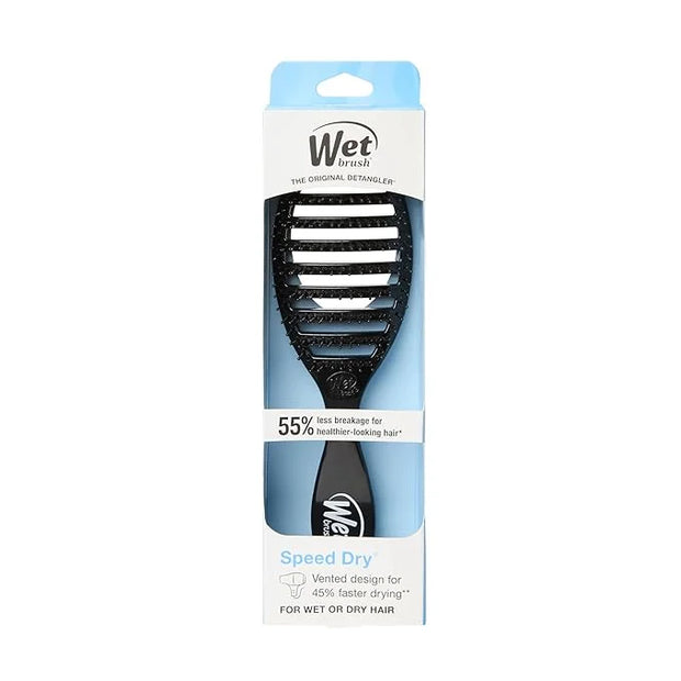 Wet Brush Speed Dry Hair Brush, Black, Vented Design & Soft HeatFlex Bristles, Blow Dry Safe, Ergonomic Handle Manages Tan...