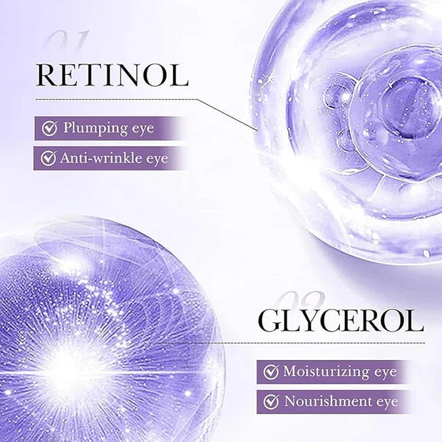 Retinol Eye Cream, Moisturizing Eye Care Daily Anti-Wrinkle Cream with 45% Retinol and 5% Hyaluronic Acid to Smooth and Mo...