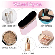 Self Tan Brush Soft Body Makeup Brush Portable Self Tanning Brush Self Tanner Face Brush For Body & Leg Makeup（Pink Rose G...
