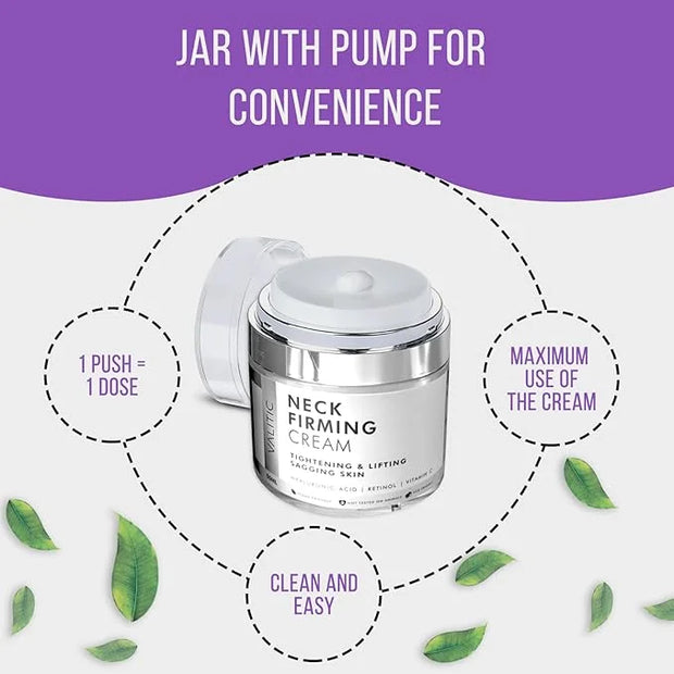 VALITIC Neck Cream for Tightening and Firming - Hyaluronic Acid, Retinol, and Vitamin C - Anti Aging Tightening & Lifting ...