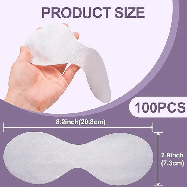 100 Sheets Disposable Eye Care Mask, Non-Woven Cotton Eye Pads for DIY Skincare, Clear Eye Mask Paper Beauty Sheets for Be...