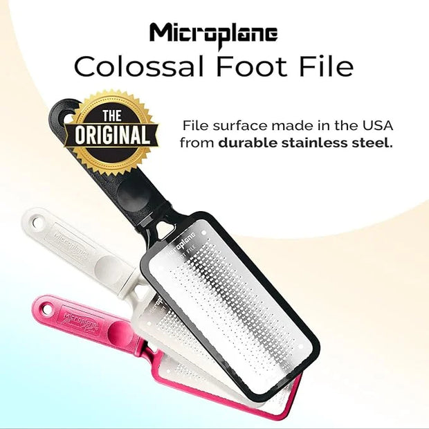 Microplane Colossal Foot File Scraper - The Original Stainless Steel Foot Rasp, Dead Skin/Callus Remover for Feet, Gentle ...