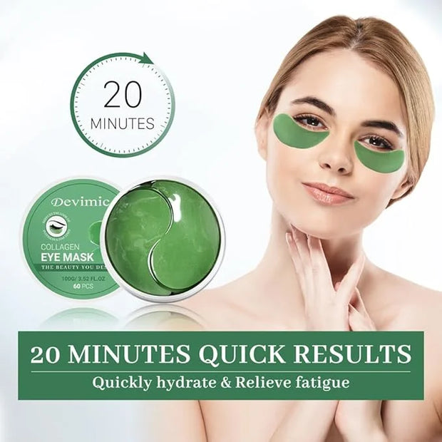 Under Eye Mask, 30 Pairs Seaweed Eye Masks for Dark Circles and Puffiness Treatment, Under Eye Patches for Puffy Eyes and ...