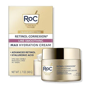 RoC Retinol Correxion Max Hydration Anti-Aging Daily Face Moisturizer with Hyaluronic Acid, Fragrance-Free, Oil Free Skin ...