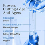 PowerPeptide-5 Eye Cream, Anti Aging Skin Care with Hyaluronic Acid, Peptides for Under Eye Circles, Wrinkles, Dewy, Soft,...