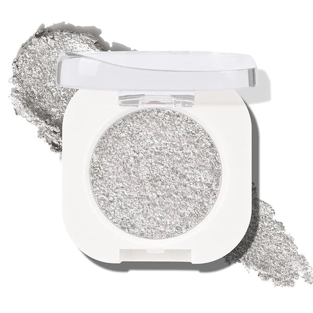 KYDA Single Glitter Eyeshadow, Metallic Silver Eyeshadow, Ultra-fine Lightweight Powder, Sparkling Blendable Formula, Dail...