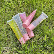 AMORIX 50PCS Lip Gloss Tubes Empty 10ml Pink Cap Lip Gloss Containers Lip Balm Tubes Cute Squeeze Tubes Lipgloss Making Su...