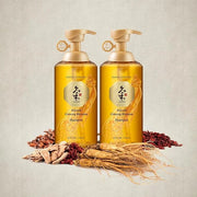 Daeng Gi Meo Ri- Ki Gold Ginseng Blossom 2 Shampoo Set, Real Ginseng Inside, Herbal Shampoo, Hair Growth, Preventing Hair ...
