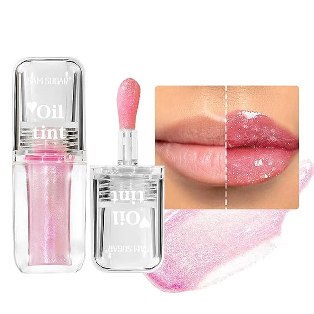 Magic Color Changing Lip Oil, Lip Oil Color Changing, Hydrating Lip Gloss Warm Change, Big Brush Color Changing Lip Oil, L...