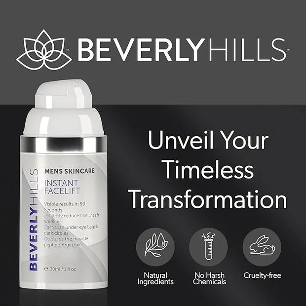 Beverly Hills V-lift Instant Eye Lift & Mens Instant Facelift Bundle with Discount - Eye Serum Treatment for Dark Circles,...