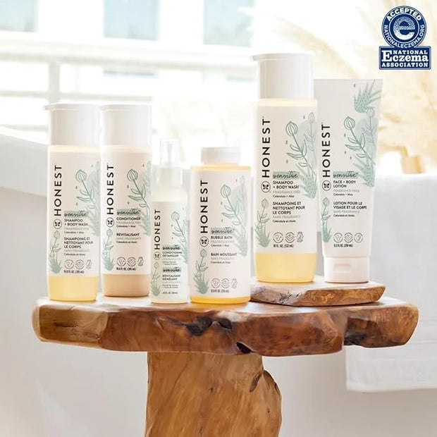 The Honest Company 2-in-1 Cleansing Shampoo + Body Wash for Sensitive Skin | Gentle for Baby | Naturally Derived, Tear-fre...