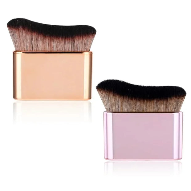 2Pcs Self Tan Brush Soft Body Makeup Brush Portable Self Tanning Brush Self Tanner Face Brush For Body & Leg Makeup（Rose G...