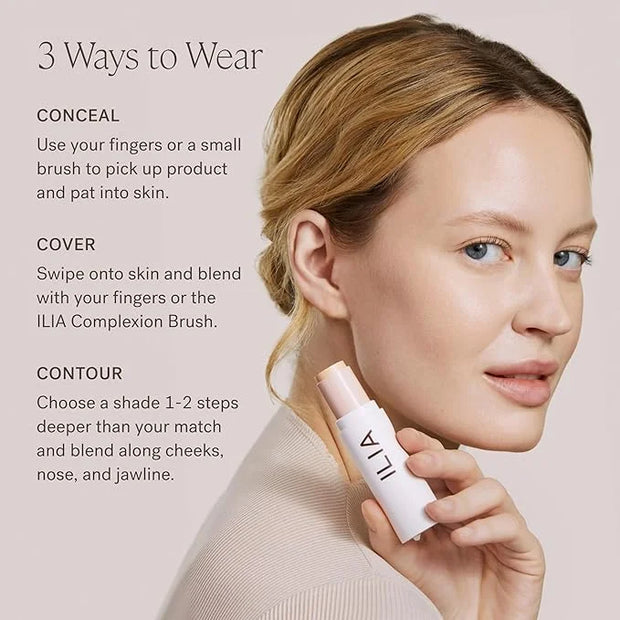 ILIA - Skin Rewind Complexion Stick - Foundation + Concealer + Skincare | Non-Toxic, Vegan, Cruelty-Free, Clean Makeup (19...