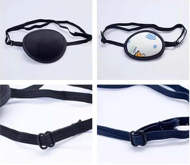 Black Protect Eye Patch Satin Single Eye Patch Lazy Eye Amblyopia Strabismus Eye Masks - Product Image