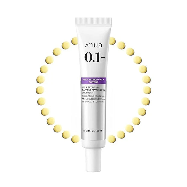 Anua Retinol 0.1 Caffeine Revitalizing Eye Cream, Under Eye Cream For Hydration, Glow Up Eye Contour, Niacinamide, Retinol...