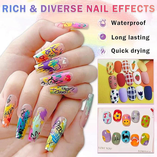 12 colors nail art pens