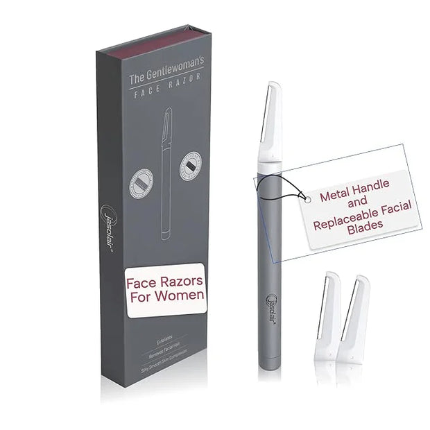 Premium Dermaplaning Tool - Multipurpose Face Razor for Women - Exfoliating Dermaplaner for Smooth Skin, Gentle Eyebrow an...