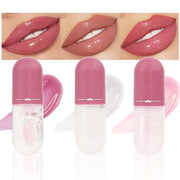evpct 3Pcs Mini Clear Color Changing PH Tinted Lip Gloss Set for Women Girls 10-12 Pink Mood Lip Oil Gloss Balm Tint Stain...