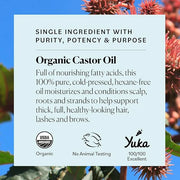 Sky Organics - Castor Oil Organic - Volumizing Hair Oil - Scalp, Lashes, Brows - Pure Castor Oil Cold Pressed - Natural Co...