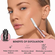 JAPONESQUE - SKINTherapy Dermaplaning Facial Razors - Two Blade Sizes with Interchangeable Handle, Eyebrow Razor, Ultra Sh...