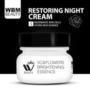 Restoring Night Cream for Face, Anti-Aging Moisturizer with Hydro-Rich Essence. Skin-renewing face cream for a hydrated, y...