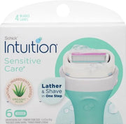 INTUITION Schick Refill, Razors for Women Sensitive Skin | Intuition Razor Blades Refill with Organic Aloe, Razor Refills ...