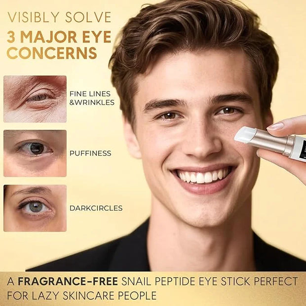 COSMOO Snail Peptide Advanced Under Eye Cream for Dark Circles, With Snail Mucin, Advanced Snail Eye Stick For Puffiness &...