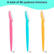 66 Eyebrow Razor and Face Razor for Women and Men, Eyebrow Hair Trimmer and Shaver with Protective Cover,Safe and Newbie F...