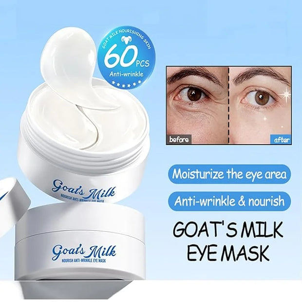 Under Eye Patches for Dark Circles & Puffy Eyes - 60 Pairs Hydrating Eye Mask with Hyaluronic Acid,Hydrolyzed Elastin&Goat...
