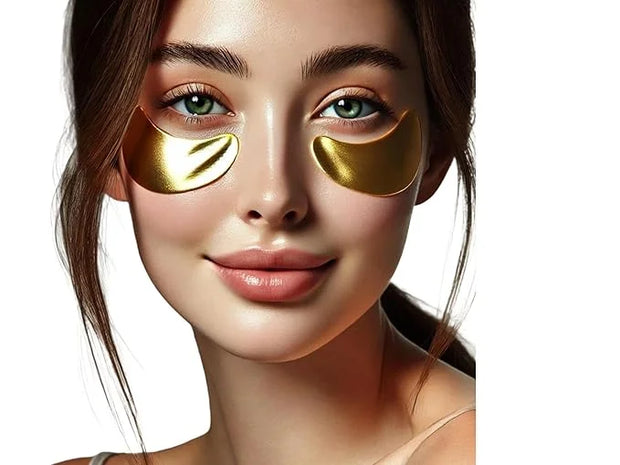 eye mask, collagen skin care products, eye patches for puffy eyes, eye masks for dark circles and puffiness, and 24k gold ...