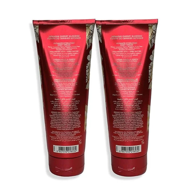 Bath and Body Works Japanese Cherry Blossom Body Cream Ultimate Hydration Gift Set For Women 2 Pack 8 Oz. (Japanese Cherry...