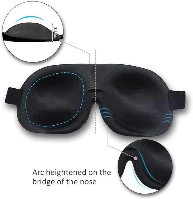 Sleep Mask Invisible Alar Deep Orbit 3D Eye Mask Ultra Lightweight & Comfortable Sleeping Mask for Travel, Nap, Shift Work...