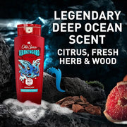 Old Spice Cleansing Body Wash for Men, 3X Defense, 24/7 Shower Fresh with Lasting Scent, 2-in-1 Body & Face Wash, Krakenga...