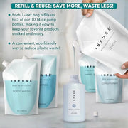 1 Liter Lotion Refill Bag For Soap Dispensers | Bulk Toiletries for Vacation Rentals, and Home Bathroom Showers | White Te...