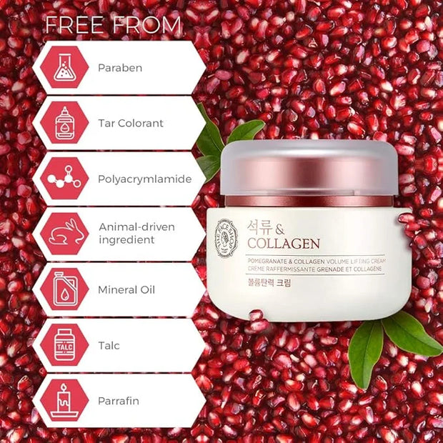 The Face Shop Pomegranate & Collagen Volume Lifting Eye Cream | Deep Revitalizing Cream for Elasticity, Firmness & Density...