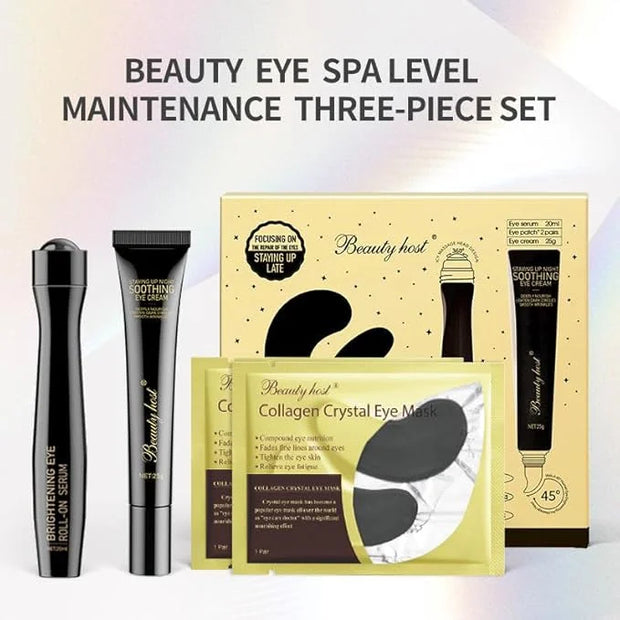 SLT Eye Care Kit - Under Eye Serum for Dark Circles and Puffiness, Soothing Eye Cream and Collagen Eye Mask Patches - Anti...