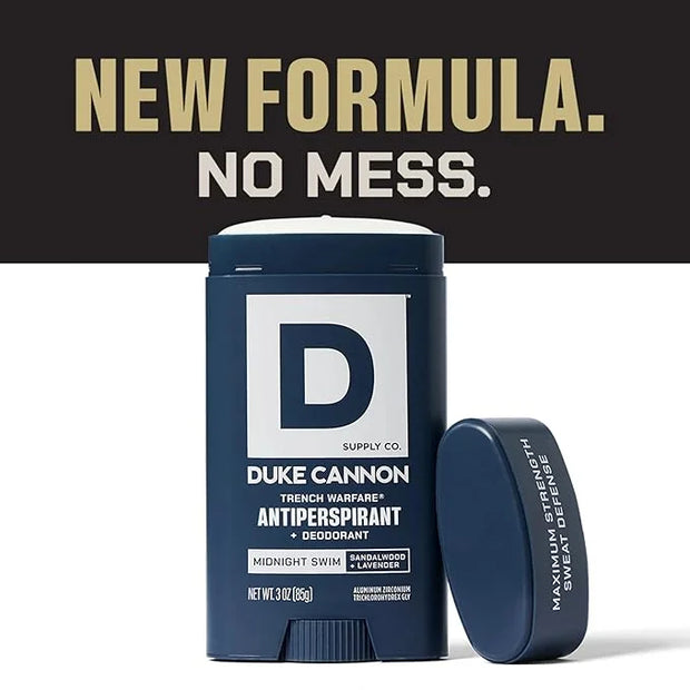 Duke Cannon Supply Co. Anti-Perspirant Deodorant for Men 3 oz. Midnight Swim, 2 Pack - Unique Masculine Scent, Odor Contro...