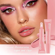 5 Pcs Hydrating Lip Gloss Lip Jam Set, High Shine Glass Finish Nude Colors Moisturizing Glitter Plumping Lip Gloss Shiny J...