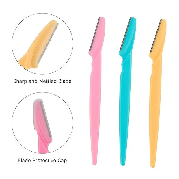 Eyebrow Razor 62 Pcs Multipurpose Exfoliating Dermaplaning Tool Trimming and Shaving Grooming for Face and Eyebrow Shaper ...