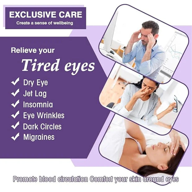 Steam Eye Masks for Dry Eyes, Heated Eye Mask Reduce Puffiness & Dark Circles, Hydrate & Soothe Tired Eyes, Travel Essenti...